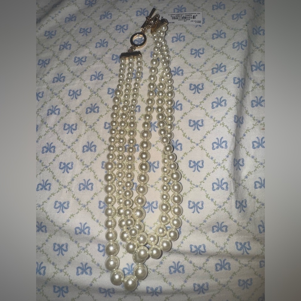 Anne Klein Triple Strand Pearl Necklace - Picture 5 of 6